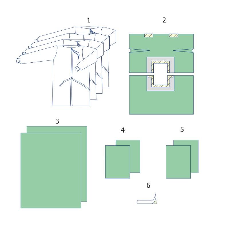 Комплект одягу та покриттів операційних для лапаротомії №4 Taipan-Pharm стерильний